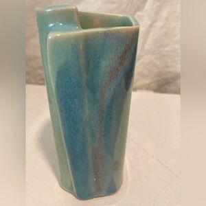 Willson-Riggs Vase Ojo Sarco Pottery Vase Sustainable Community Circa 1970  Blue